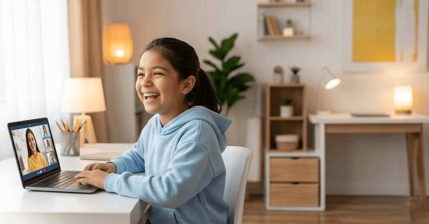 Niños aprendiendo inglés con Blue English Club Kids